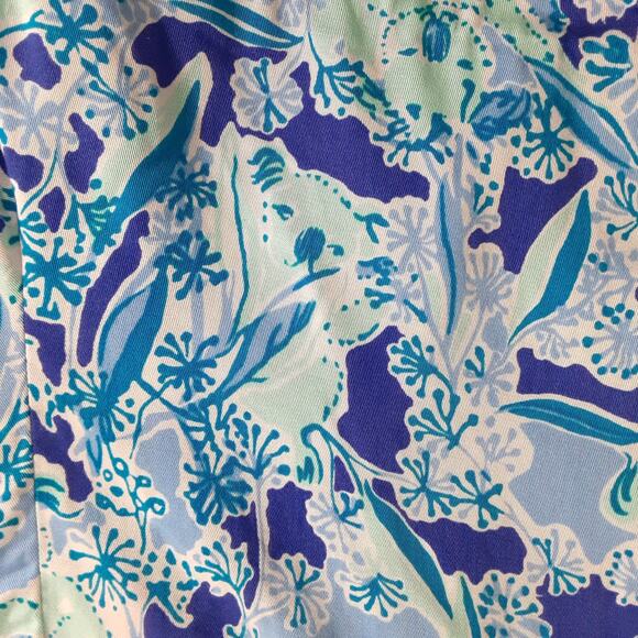 Lilly Pulitzer Dahlia Scallop Hem Shorts Womens L Royal Purple Koalafications - Picture 4 of 11